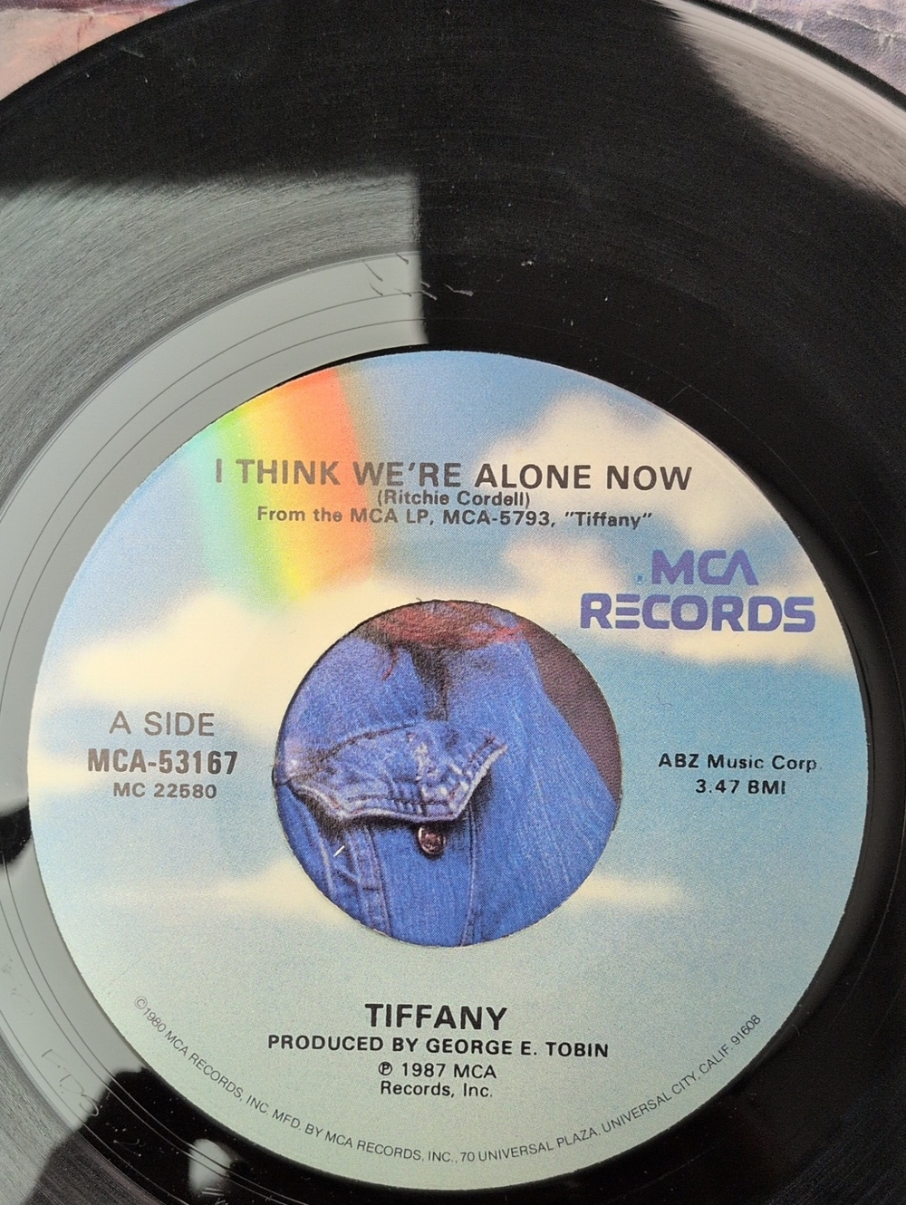 Tiffany — I Think We're Alone Now 45rpm Vinyl (MCA)